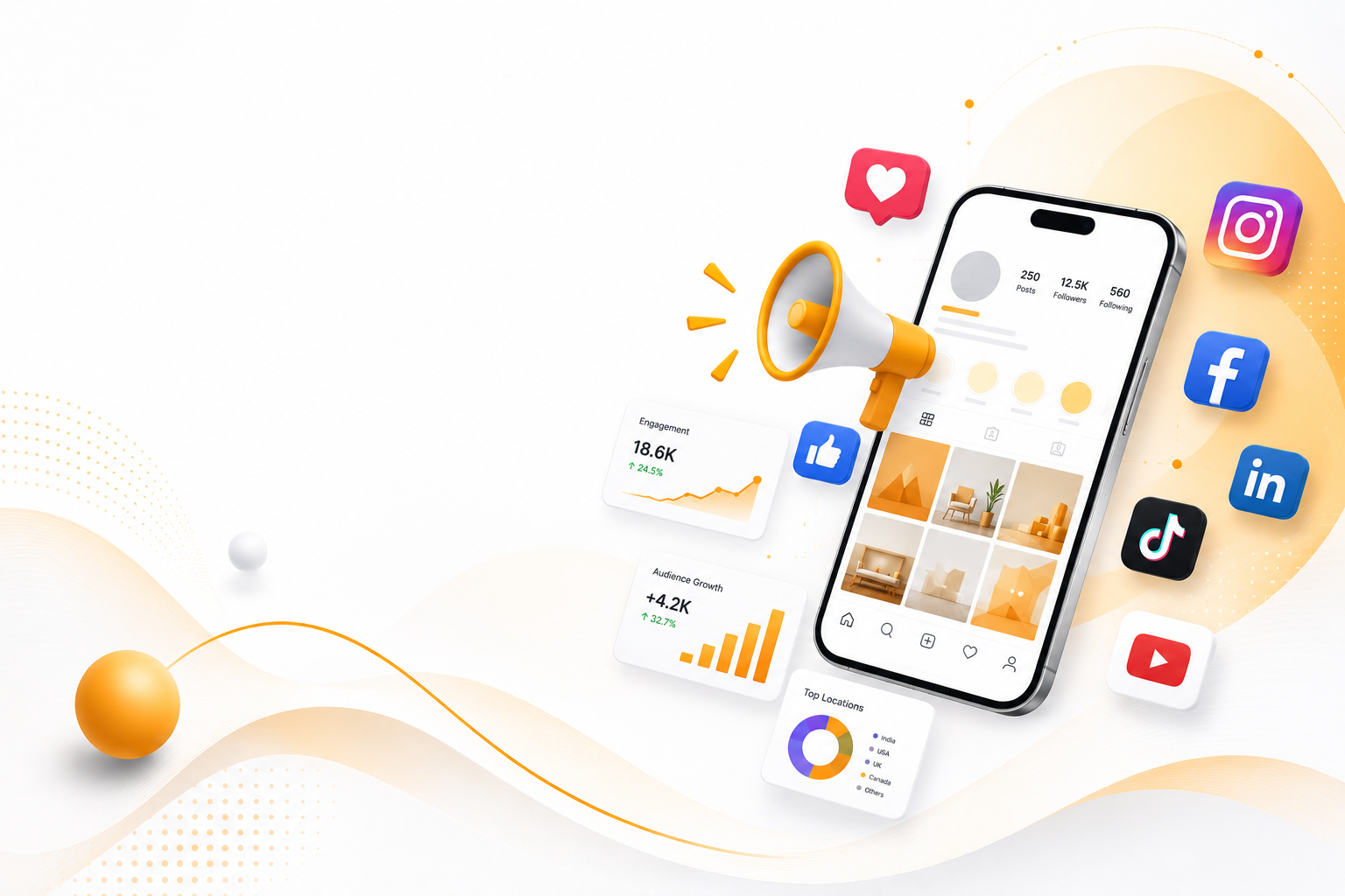 Social media management services banner