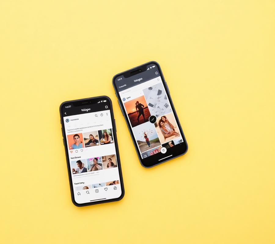 Social media content on a smartphone